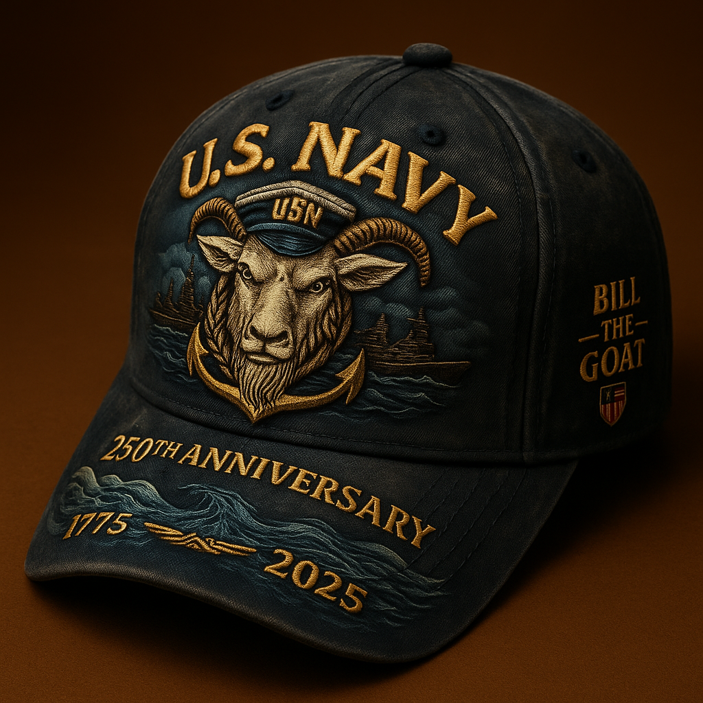 US Navy 250th Anniversary Cap | Bill the Goat Edition