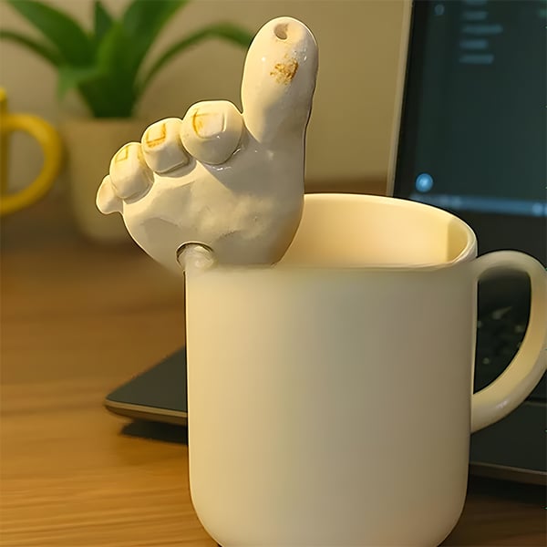 Toe - Shaped Drinking Straw