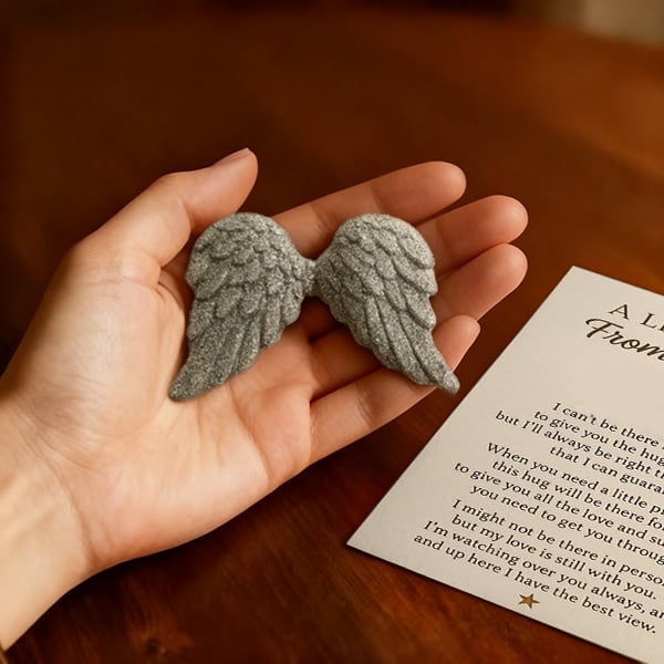 A Little Hug From Heaven – Angel Wings Keepsake Card