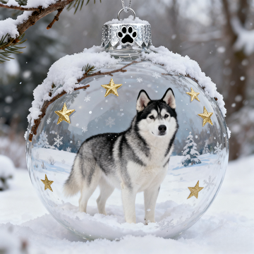 Canine Crystal Glass Decoration Set