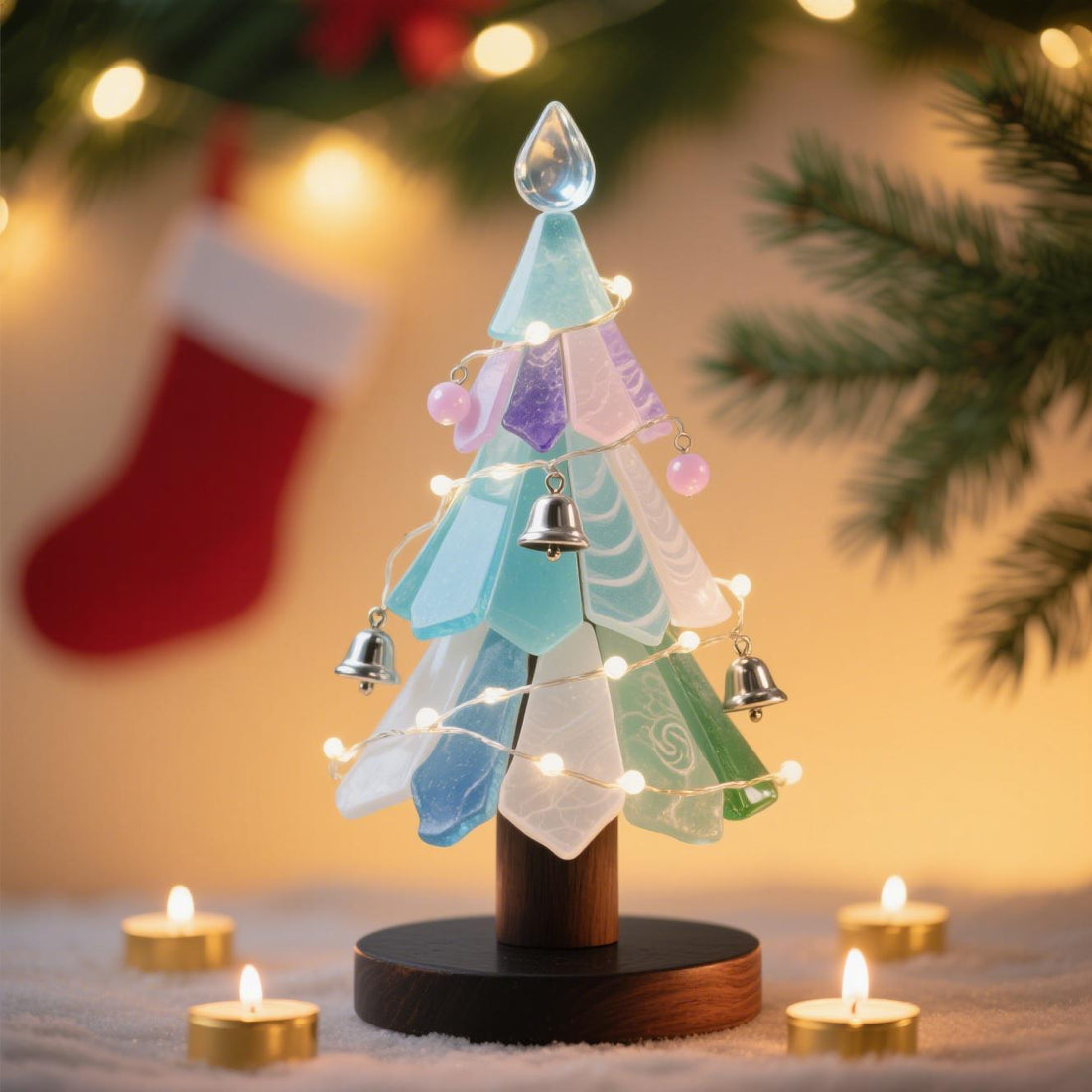 Handmade Sea Glass Christmas Tree Decoration
