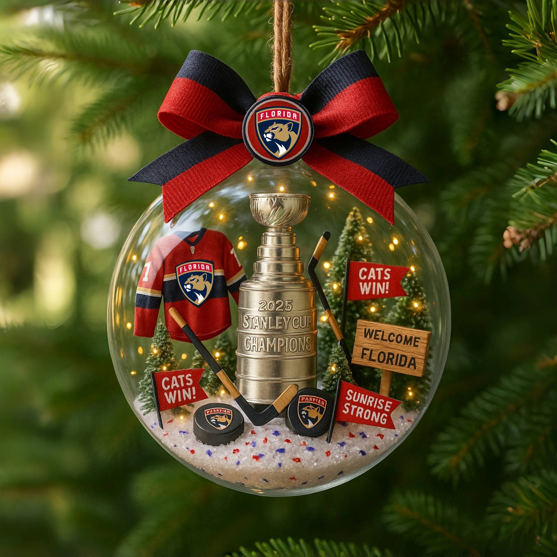 Florida Panthers 2025 Stanley Cup Champions Ornament