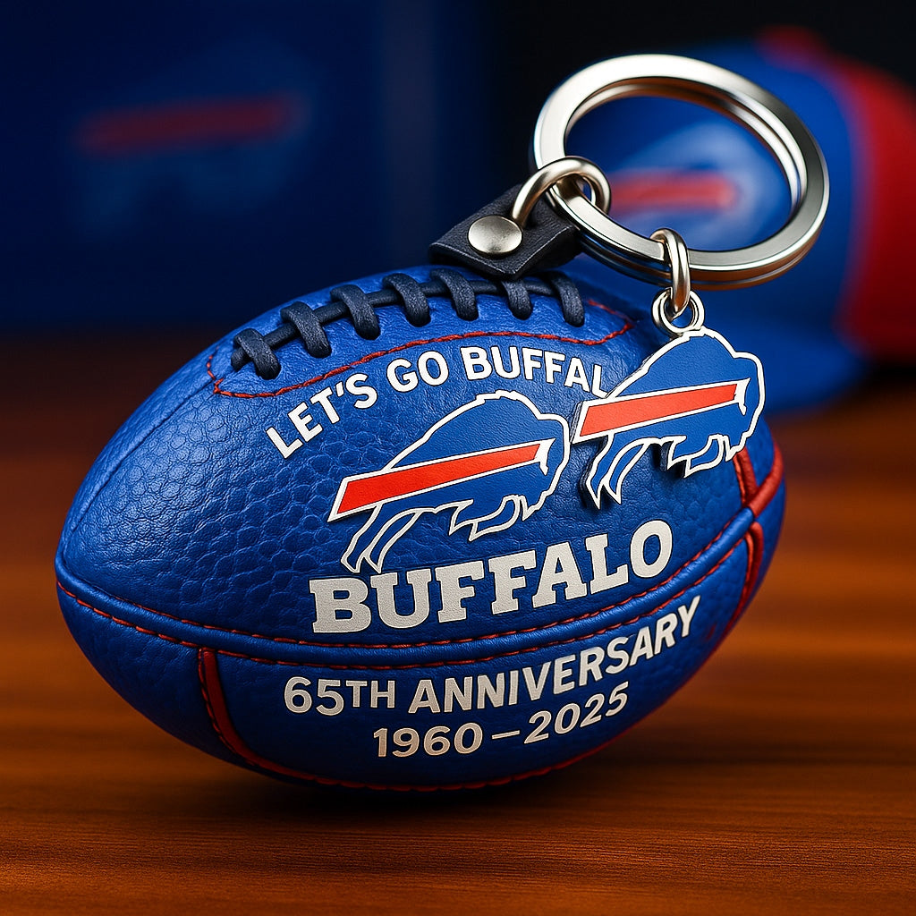 Buffalo Bills 65th Anniversary Football Keychain