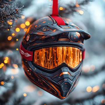 Motorcycle Helmet Christmas Ornament