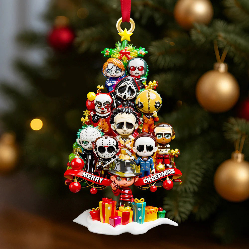 Merry Creepmas Horror Tree Ornament