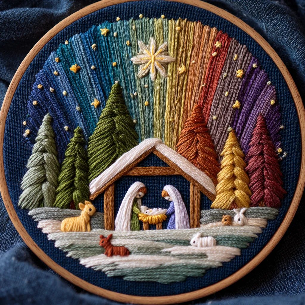 Nativity Scene Embroidery Kit