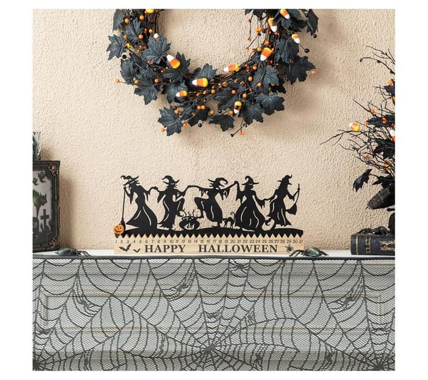 18"L Halloween Dancing Witch Countdown Table Sign