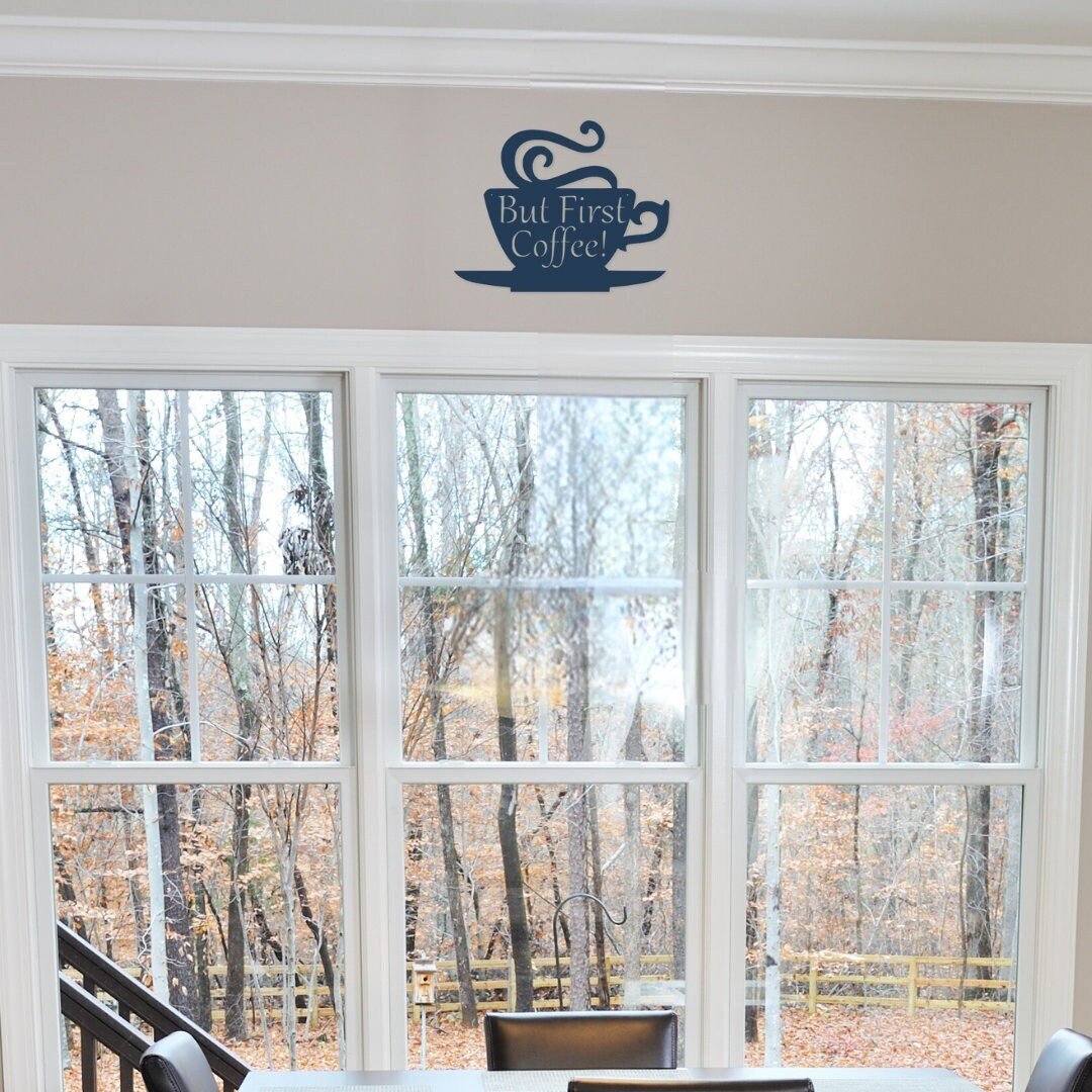 Coffee Bar Metal Sign, But First Coffee Sign, Coffee Sign, Coffee Lover, Metal Wall Decor, Kitchen Wall Art, Housewarming Gift, Kitchen Sign
