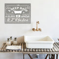 Funny Bathroom Sign | Wood Sign | A Deep Bath, A Glass of Wine