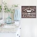 Funny Bathroom Sign | Wood Sign | A Deep Bath, A Glass of Wine