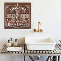 Funny Bathroom Changing The Toilet Paper Sign | Wood Sign