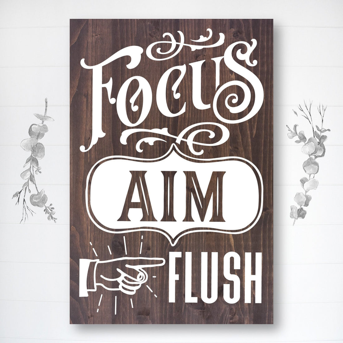Focus Aim Flush | Funny Bathroom Sign