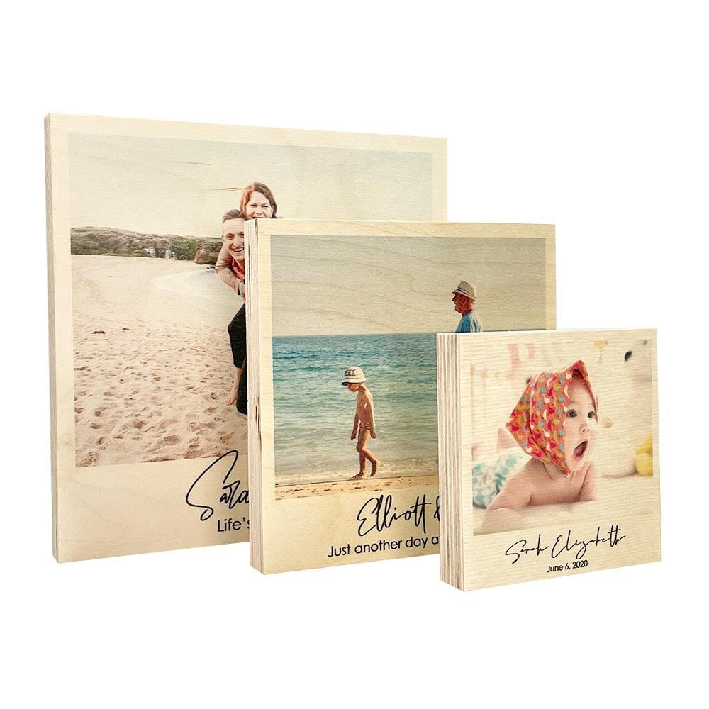 Custom Wood Photo Gift | Personalized Picture Frames | Gifts for Him | Gifts for Dad | Wood Canvas Wall Art | Boyfriend Gifts | Husband Gift