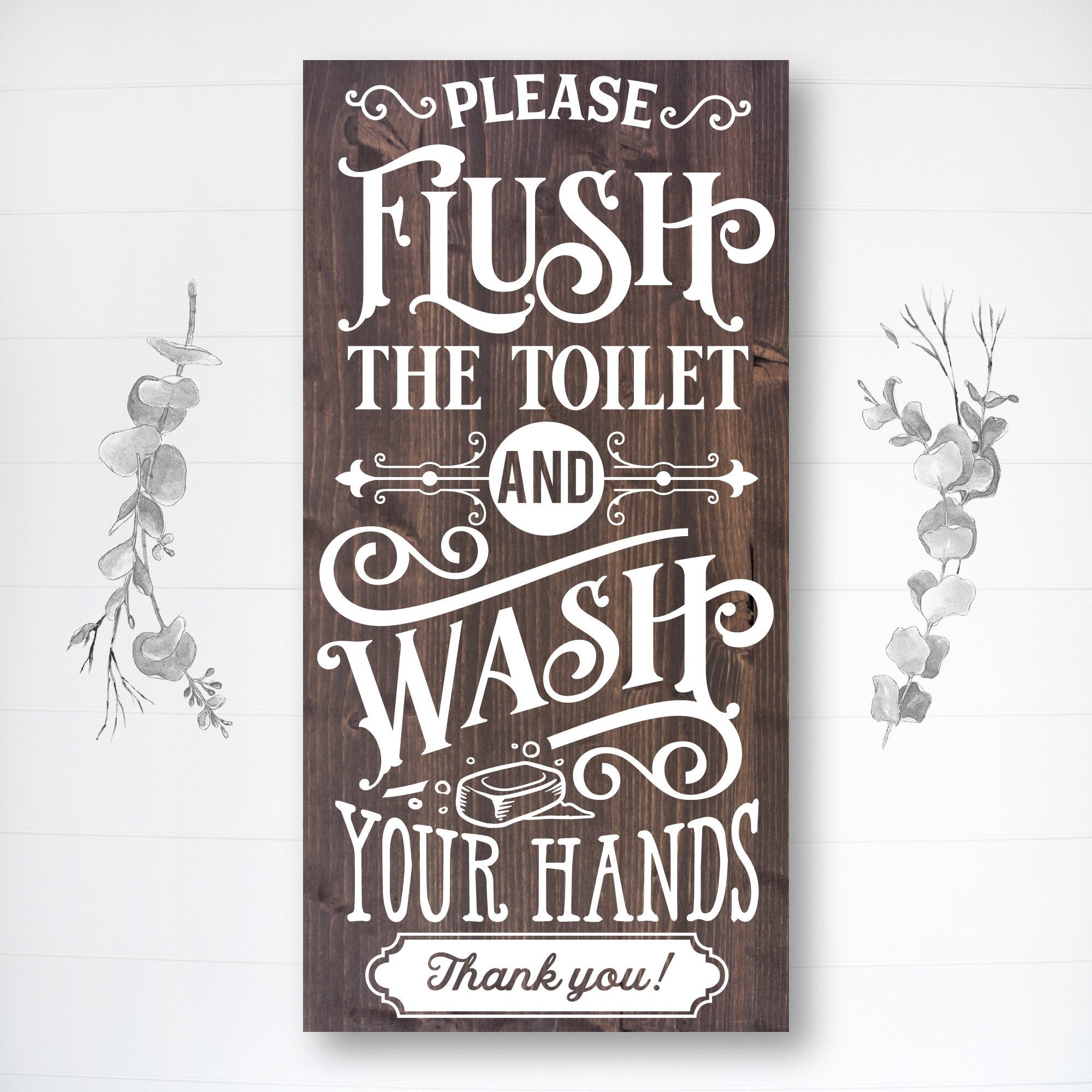 Please Flush the Toilet | Funny Bathroom Sign