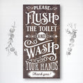 Please Flush the Toilet | Funny Bathroom Sign