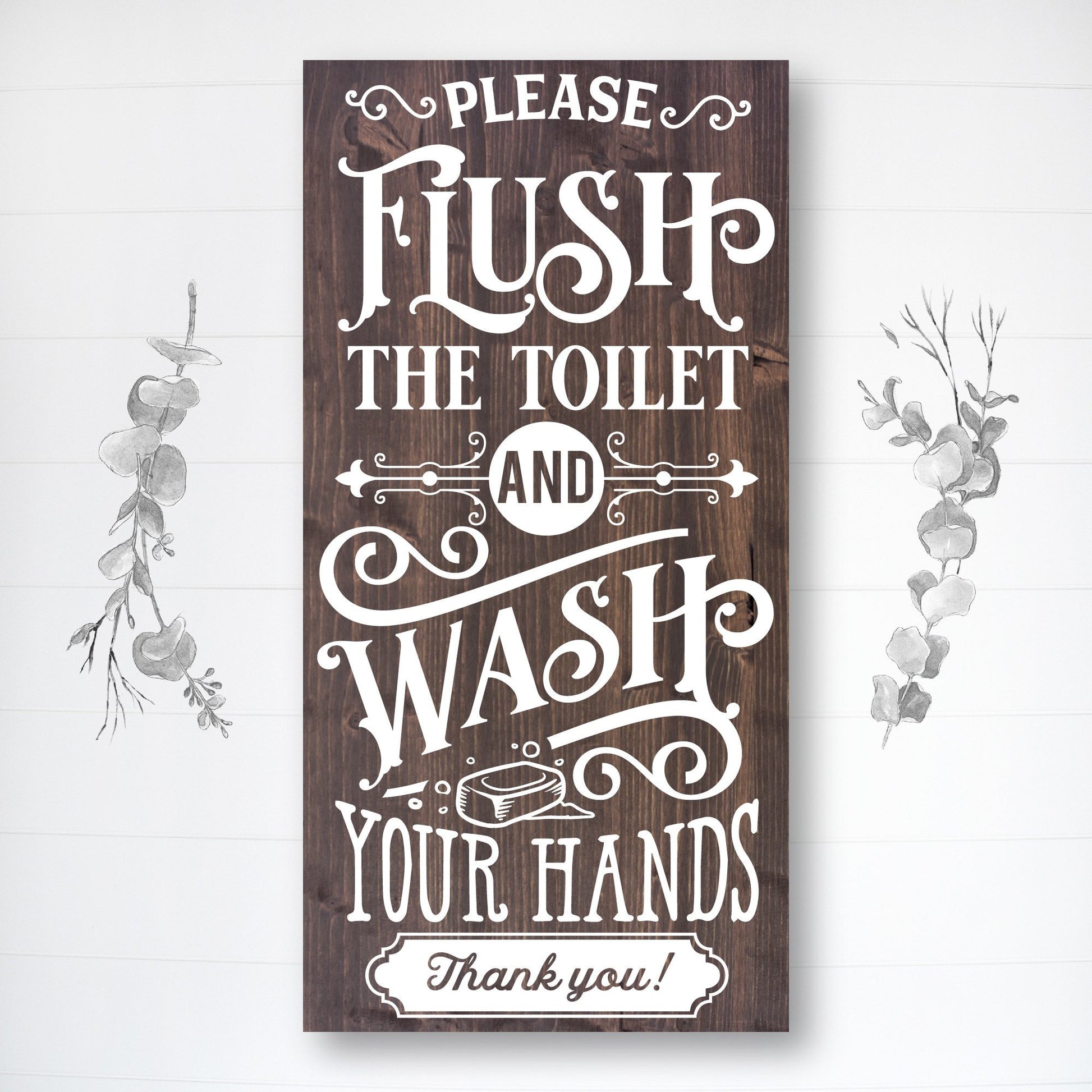 Please Flush the Toilet | Funny Bathroom Sign
