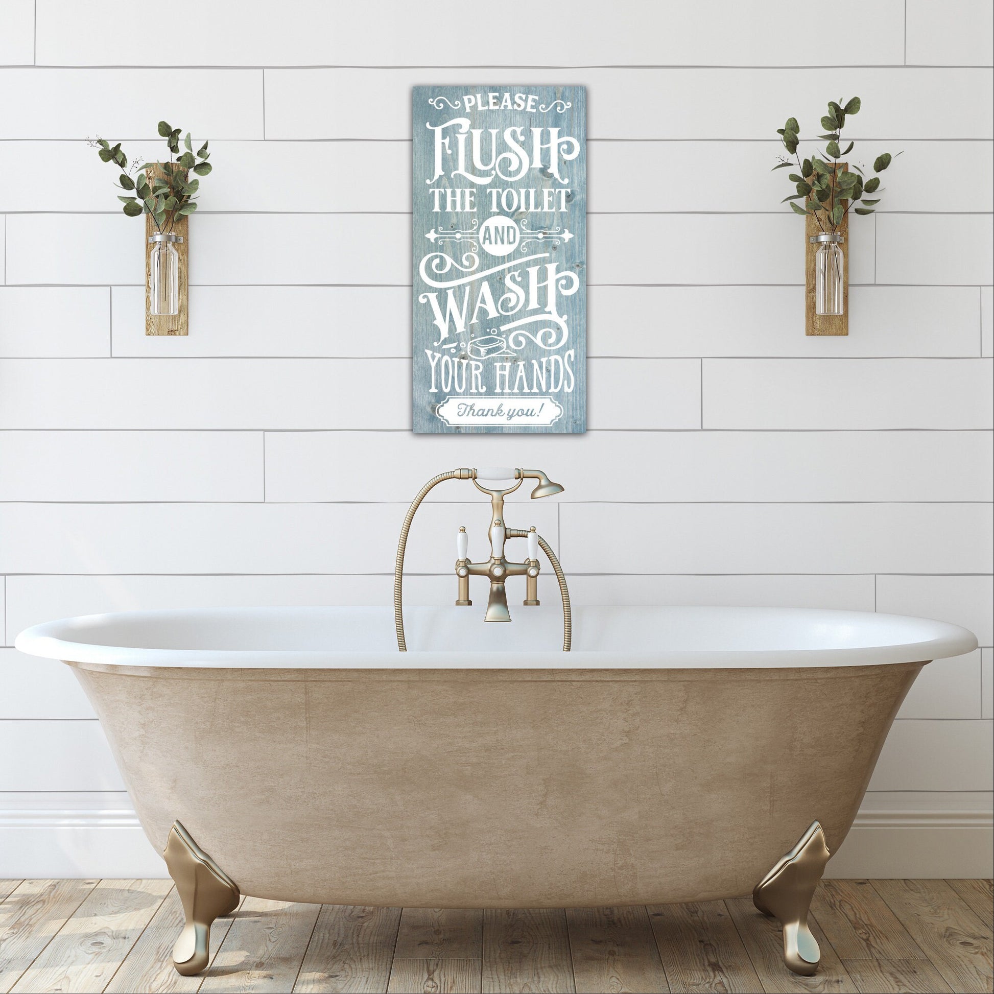 Please Flush the Toilet | Funny Bathroom Sign
