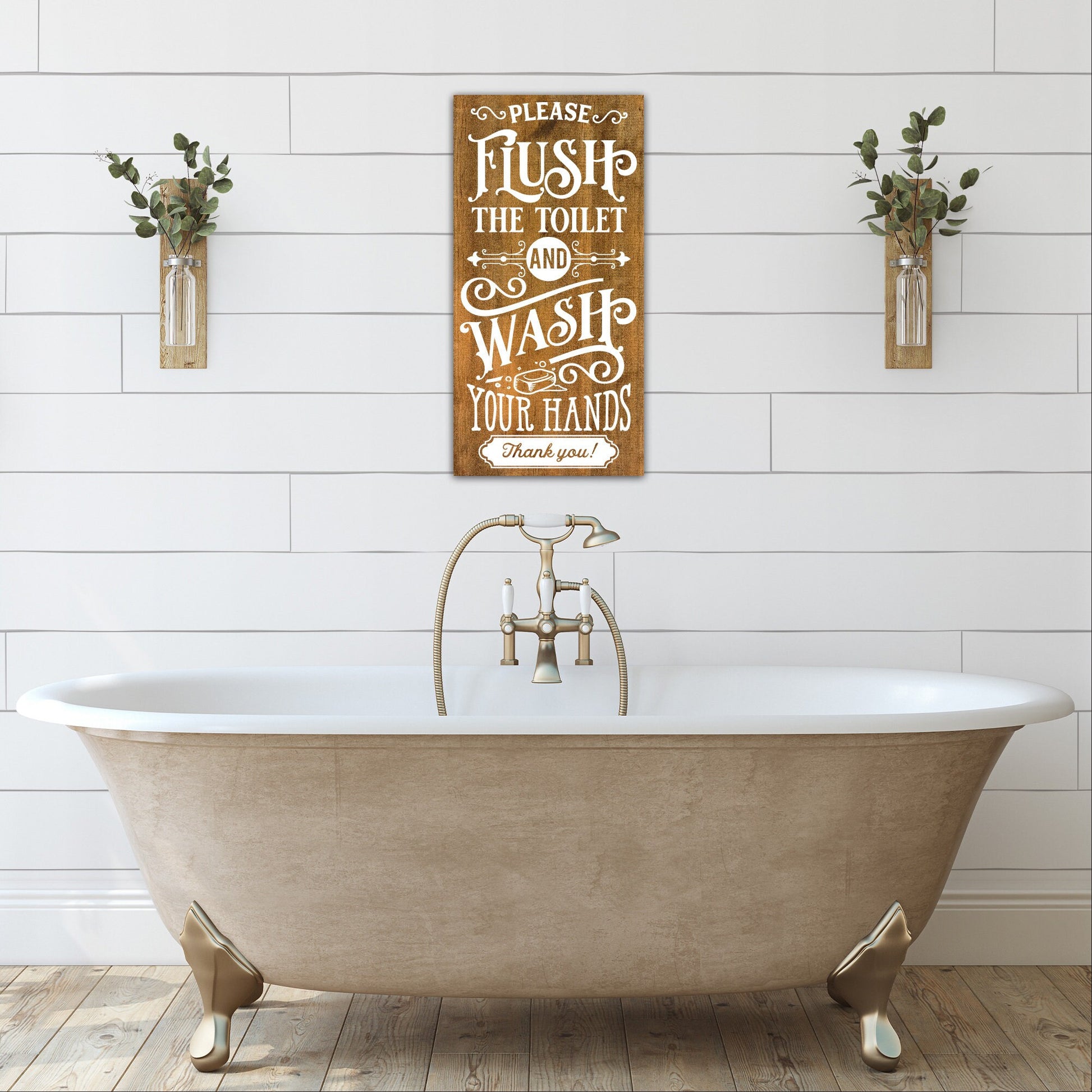 Please Flush the Toilet | Funny Bathroom Sign