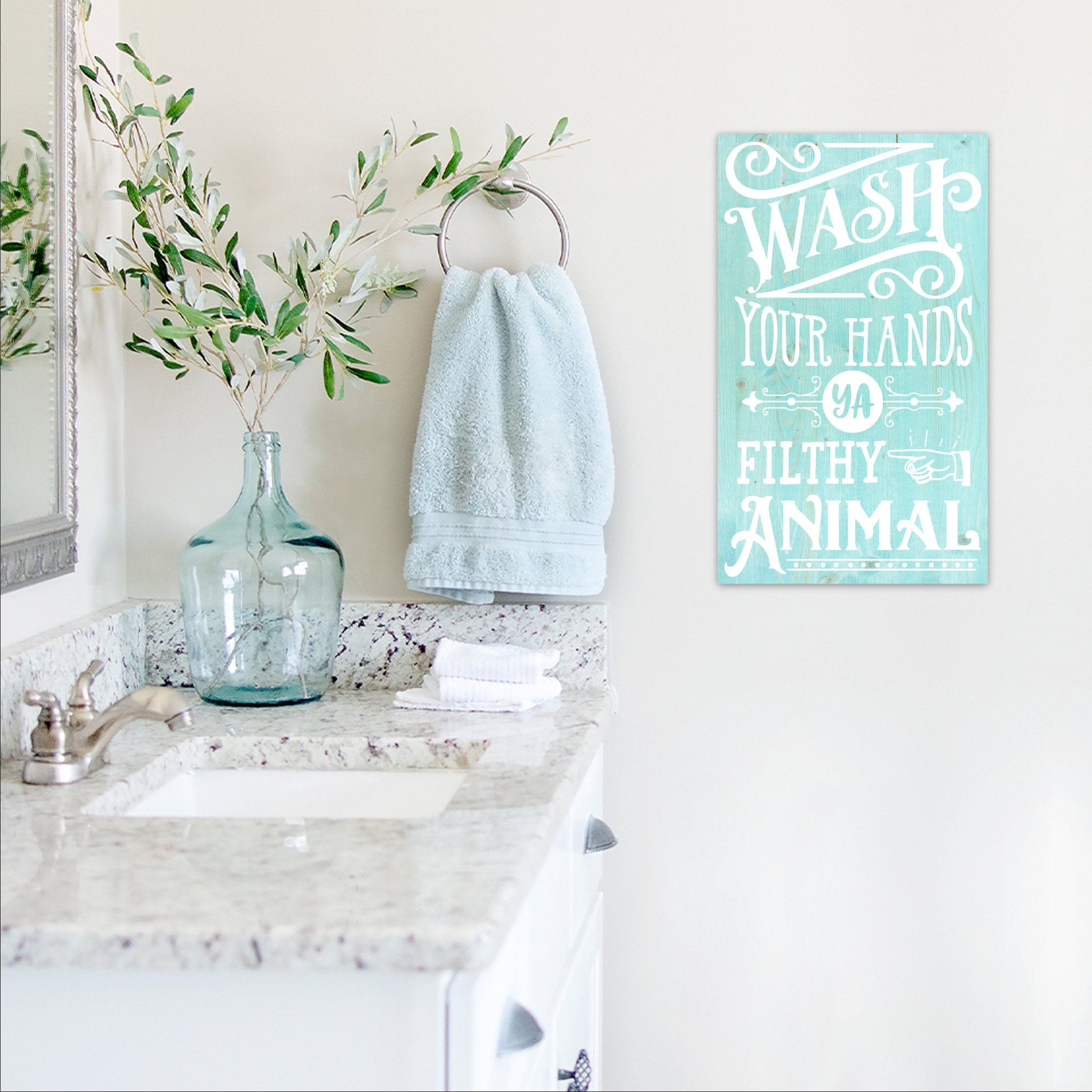 Wash Your Hands Ya Filthy | Funny Bathroom Sign