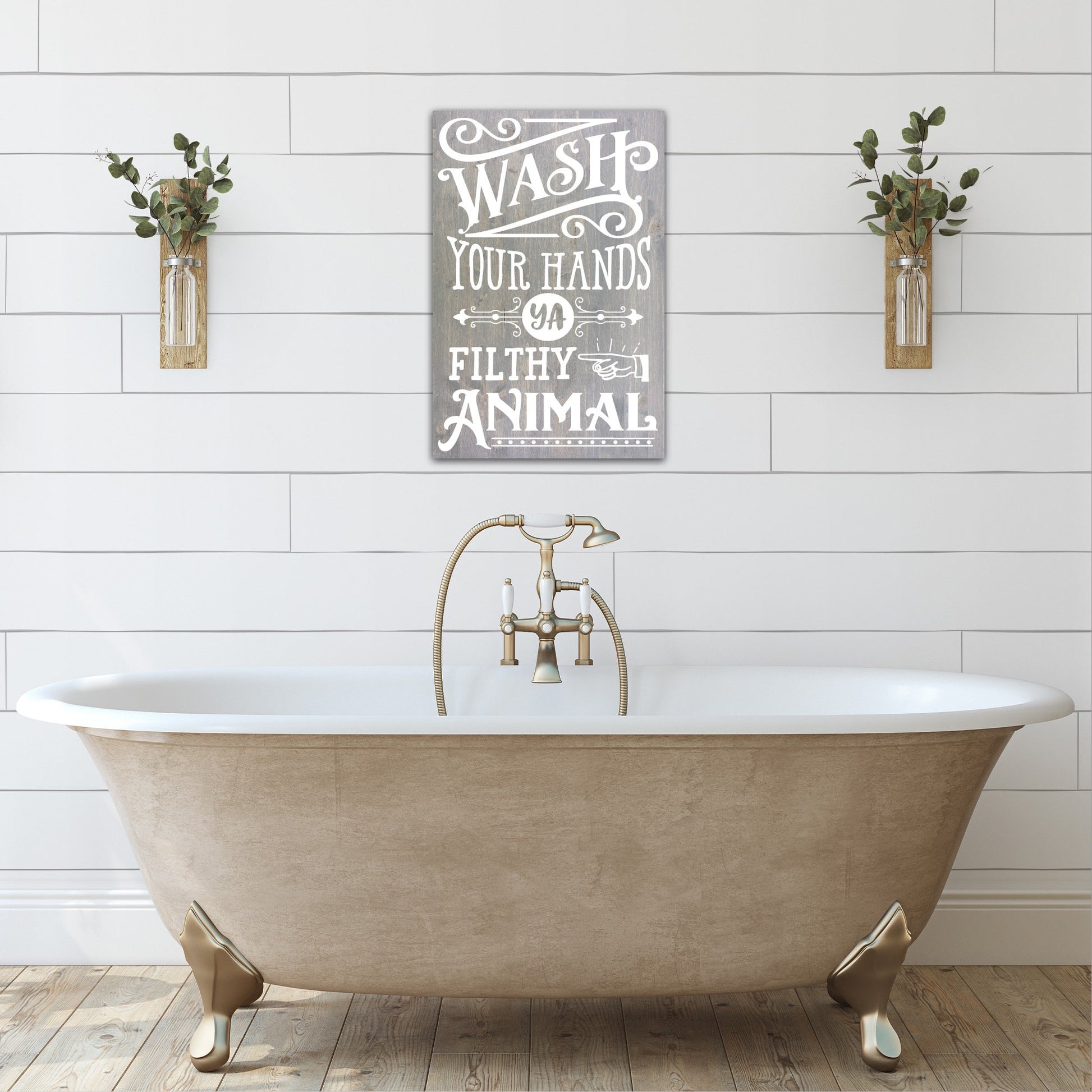 Wash Your Hands Ya Filthy | Funny Bathroom Sign