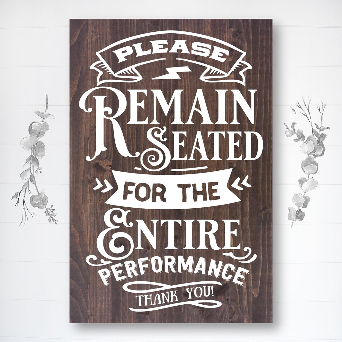 Please Remain Seated | Funny Bathroom Sign