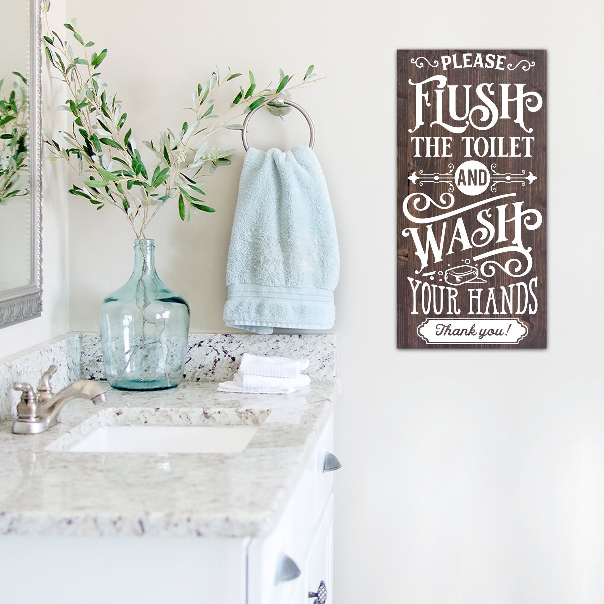 Please Flush the Toilet | Funny Bathroom Sign