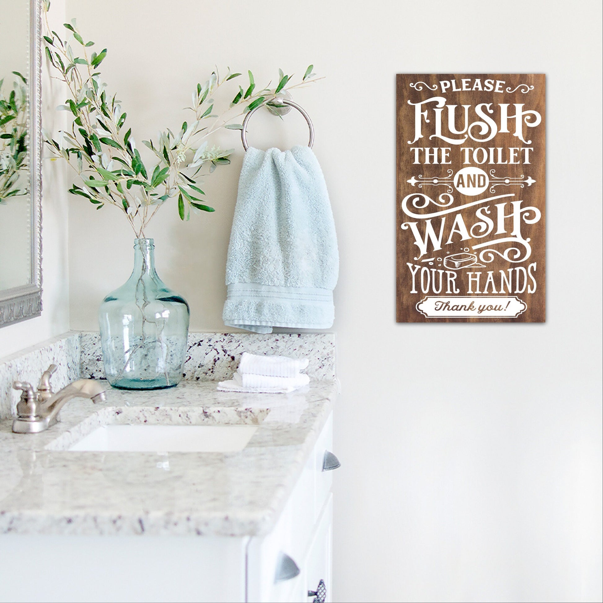 Please Flush the Toilet | Funny Bathroom Sign