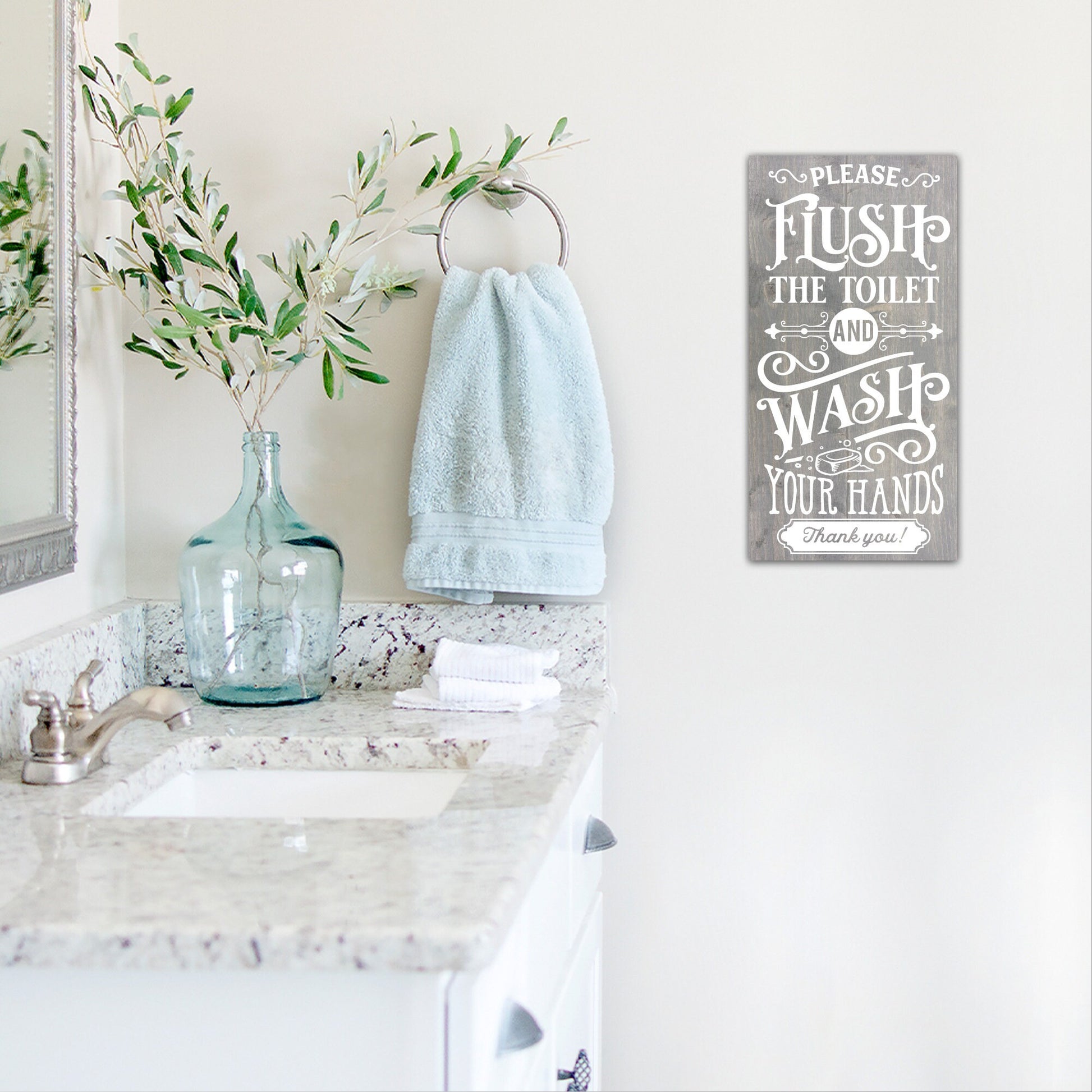 Please Flush the Toilet | Funny Bathroom Sign