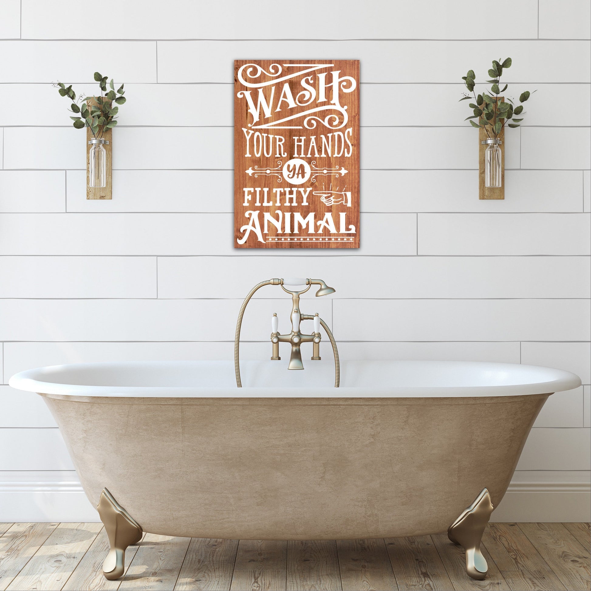 Wash Your Hands Ya Filthy | Funny Bathroom Sign