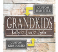 Grandkids | Grandpa Father's Day Gift | Personalized Fathers Day Gift | Gift for Grandpa | Custom Wood Sign