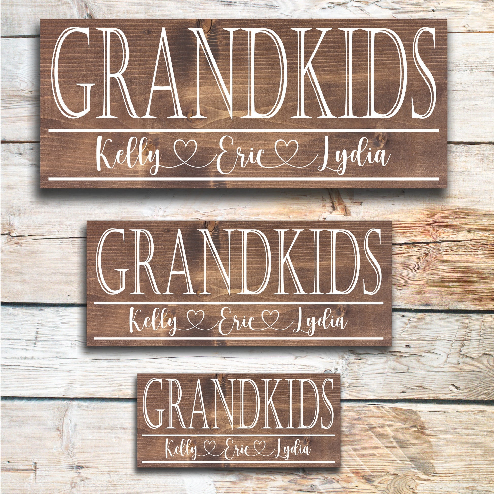 Grandkids | Grandpa Father's Day Gift | Personalized Fathers Day Gift | Gift for Grandpa | Custom Wood Sign