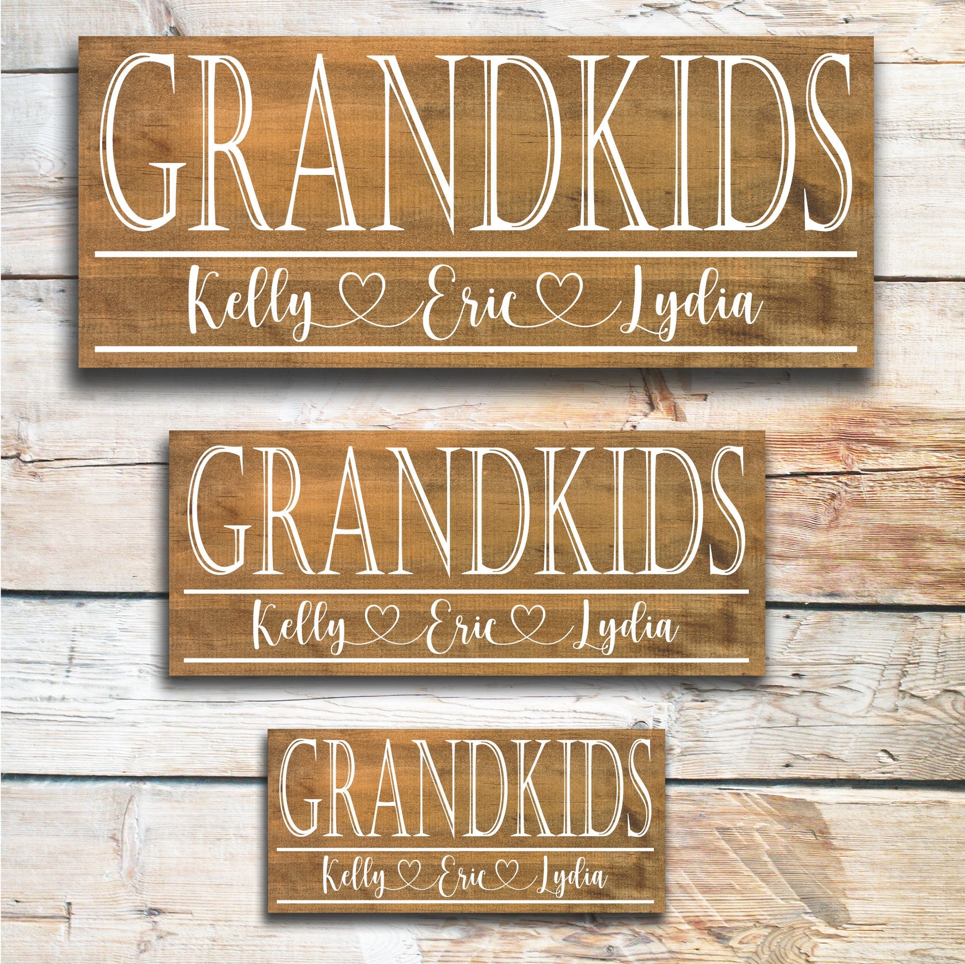 Grandkids | Grandpa Father's Day Gift | Personalized Fathers Day Gift | Gift for Grandpa | Custom Wood Sign