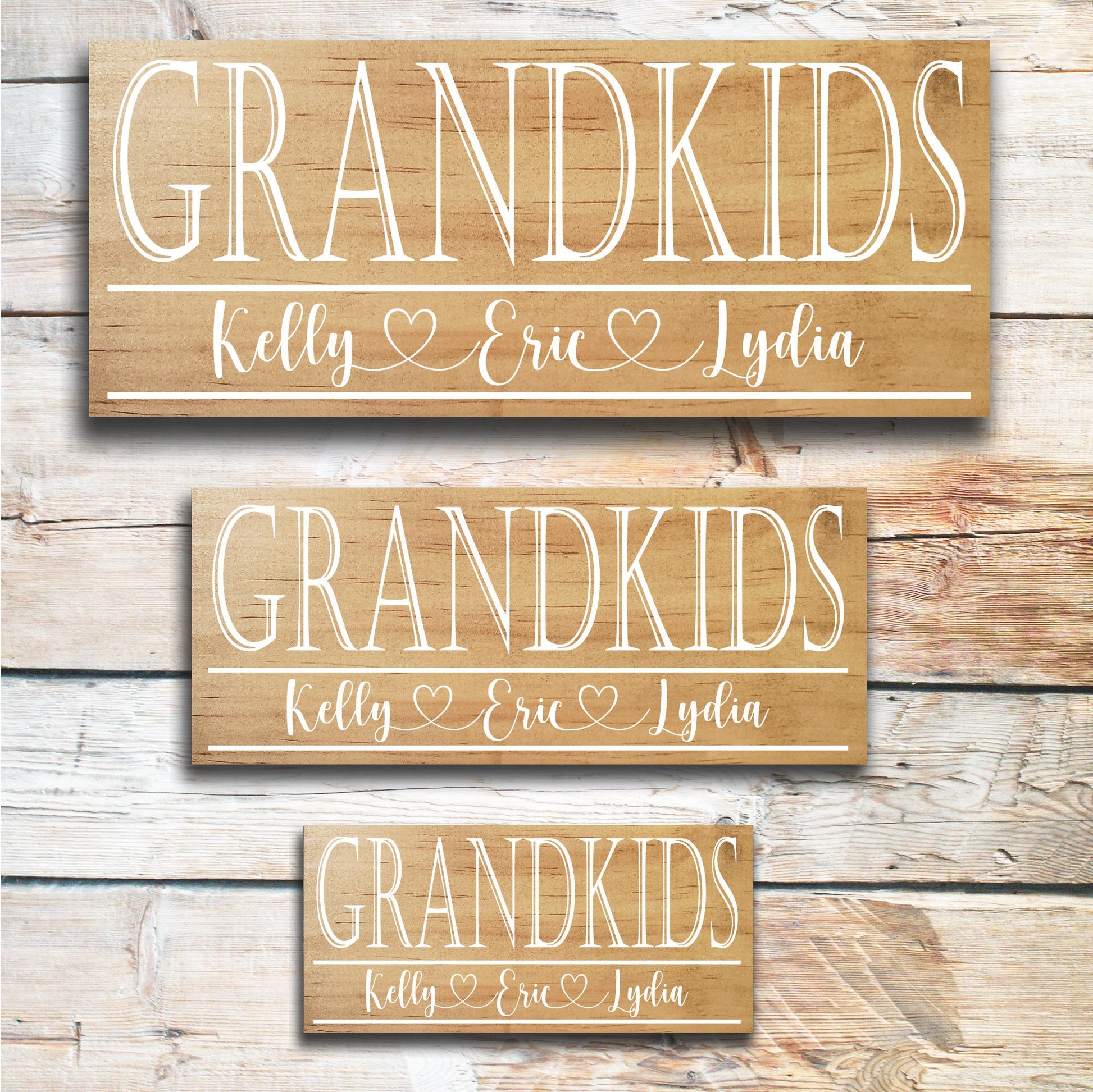 Grandkids | Grandpa Father's Day Gift | Personalized Fathers Day Gift | Gift for Grandpa | Custom Wood Sign