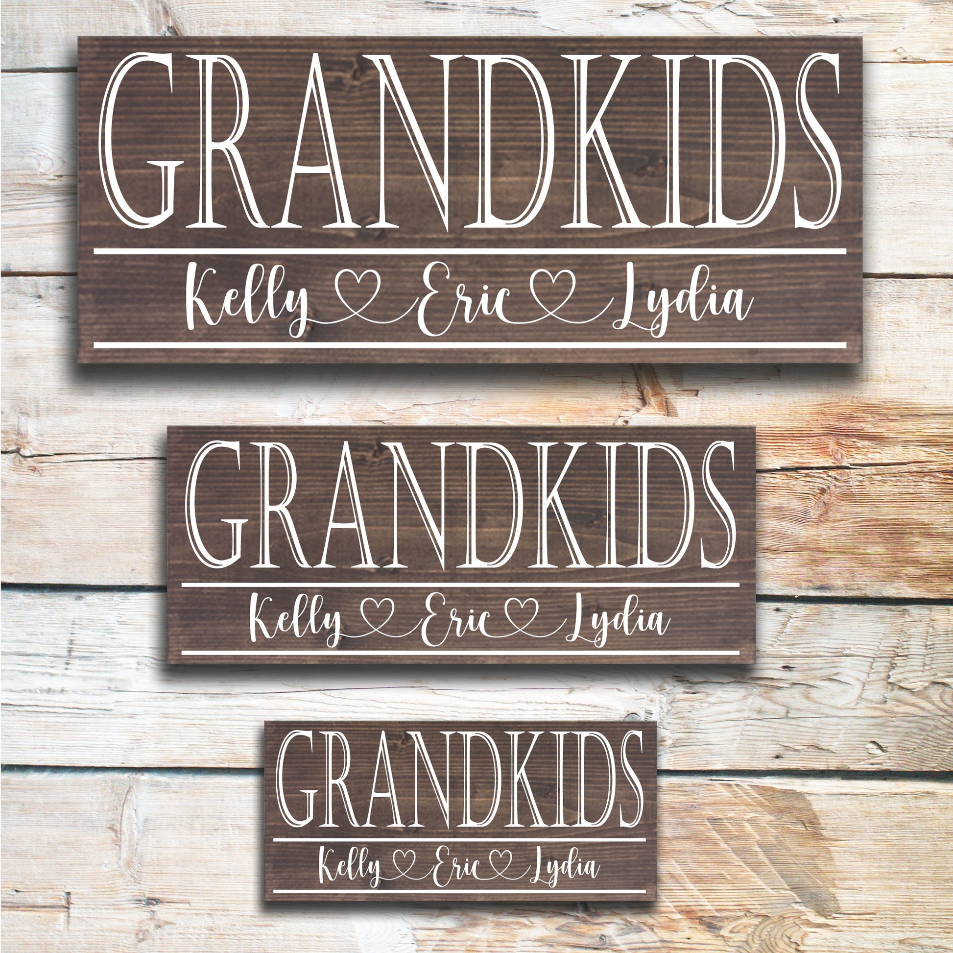 Grandkids | Grandpa Father's Day Gift | Personalized Fathers Day Gift | Gift for Grandpa | Custom Wood Sign