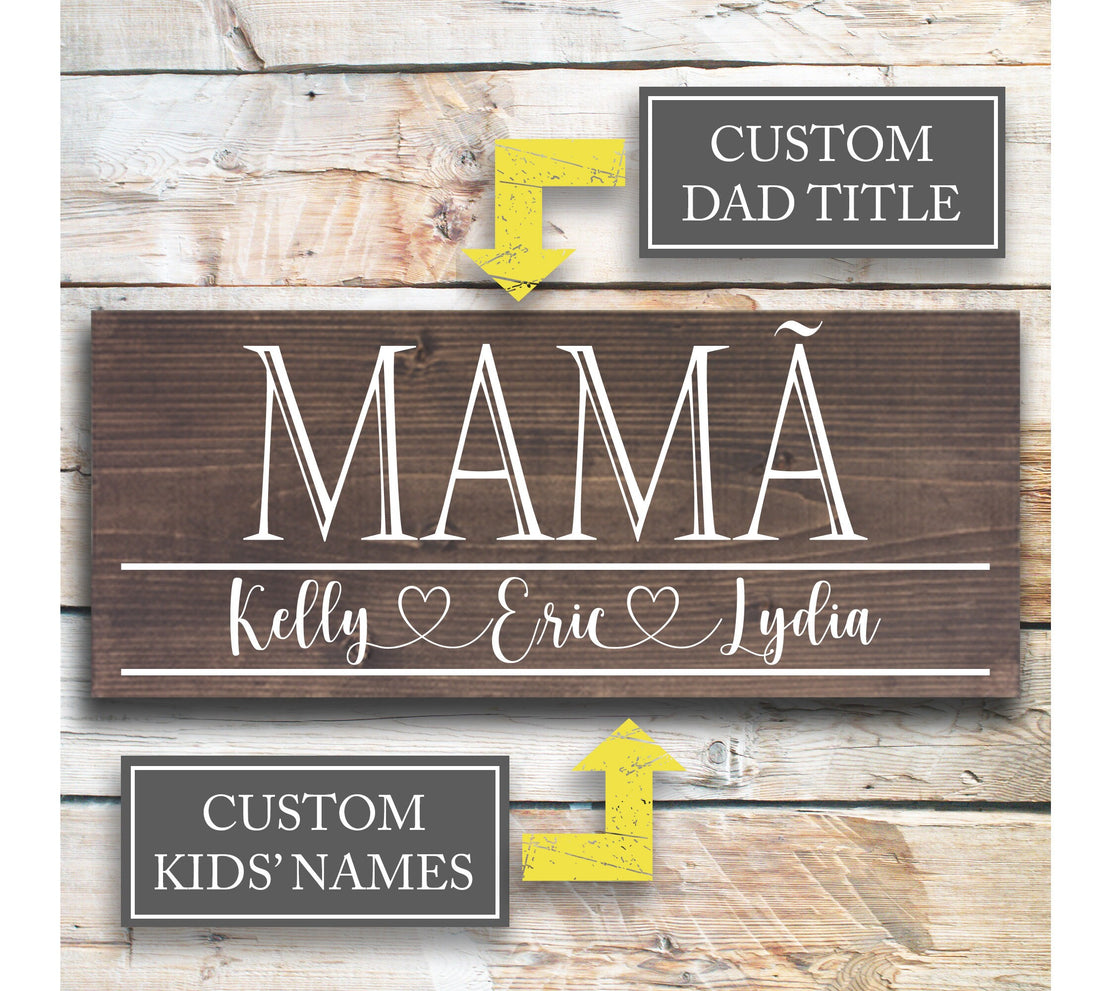 Mamã | Grandma Mother's Day Gift | Personalized Mother's Day Gift | Gift for Grandma | Custom Wood Sign