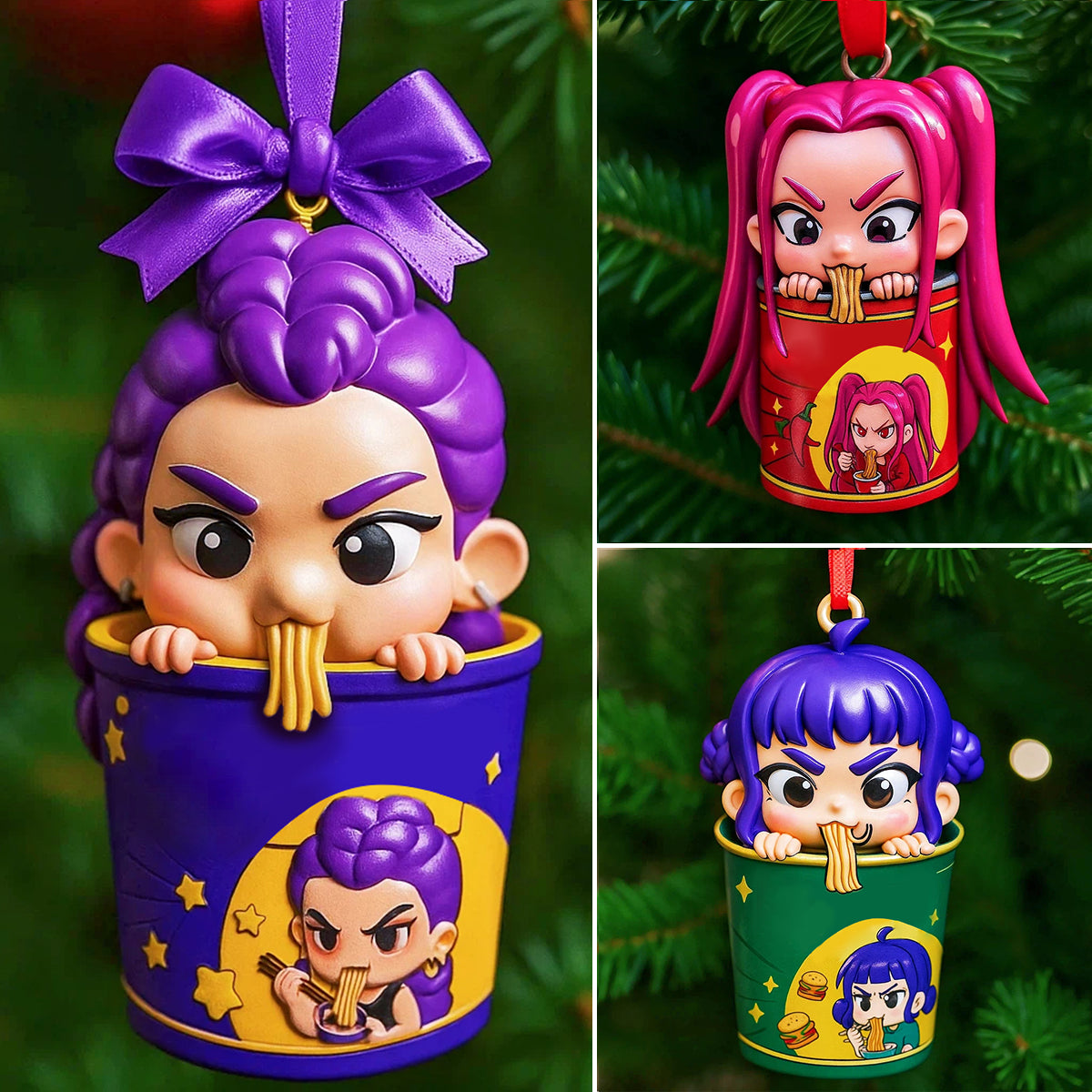 Demon Hunters Ramen Cup Ornaments