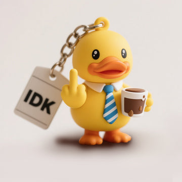 Humorous Duck Gesture Keychain – Quirky Gift Idea