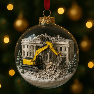 “White House Demolition Scene” Christmas Ornament