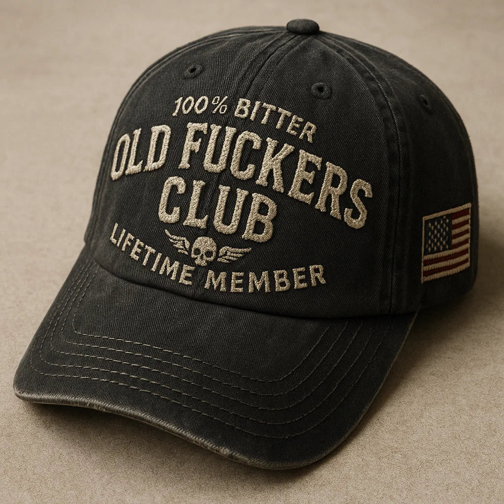 Old Fuckers Club-Vintage Baseball Cap